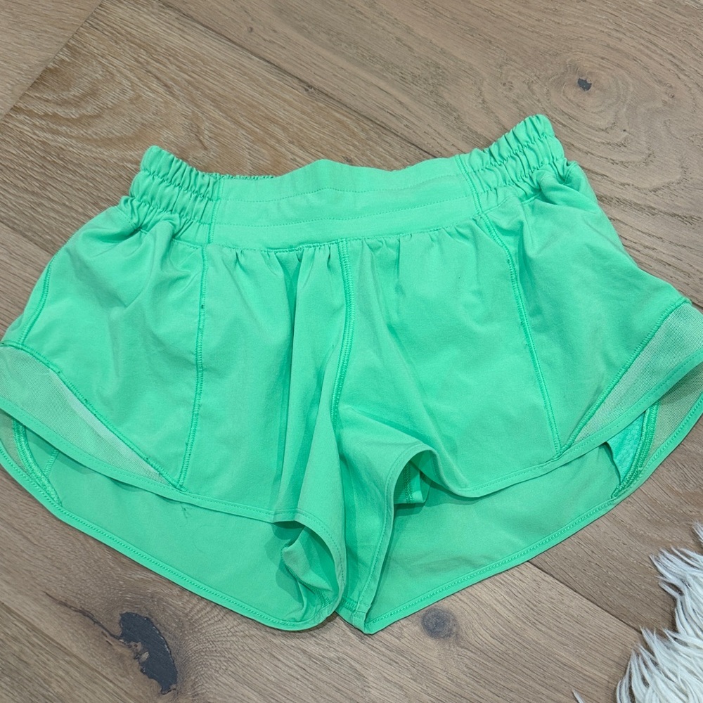 Lululemon Athletica Bright Green Athletic Shorts